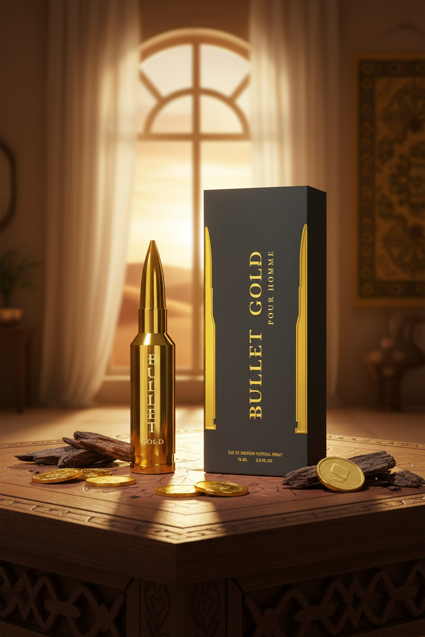Bharara Bullet Gold Pour Homme Eau de Parfum 75ml - Lifestyle editorial árabe