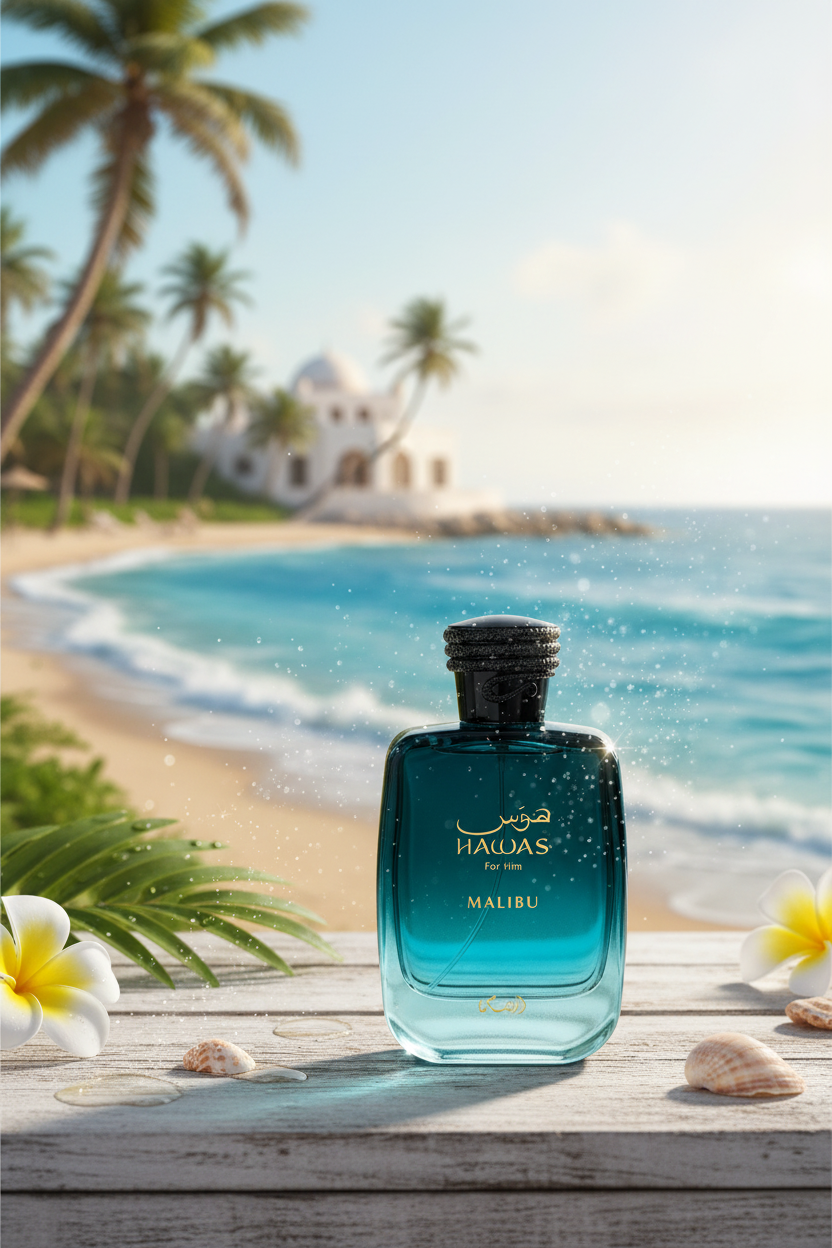 Rasasi Hawas Malibu For Him Eau de Parfum 100ml - Lifestyle editorial costera