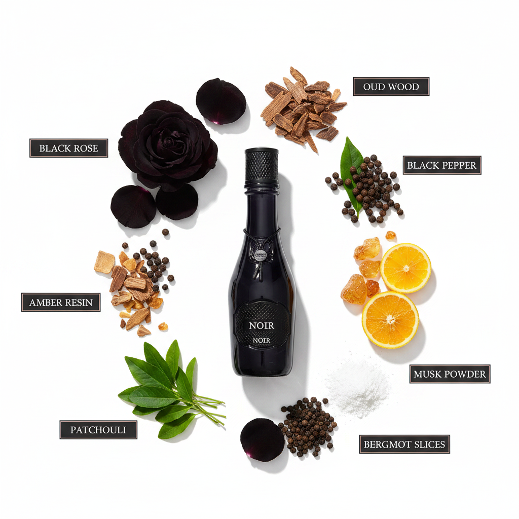 Riiffs Prive Noir - Notas de bergamota, rosa negra, oud, patchouli y ámbar