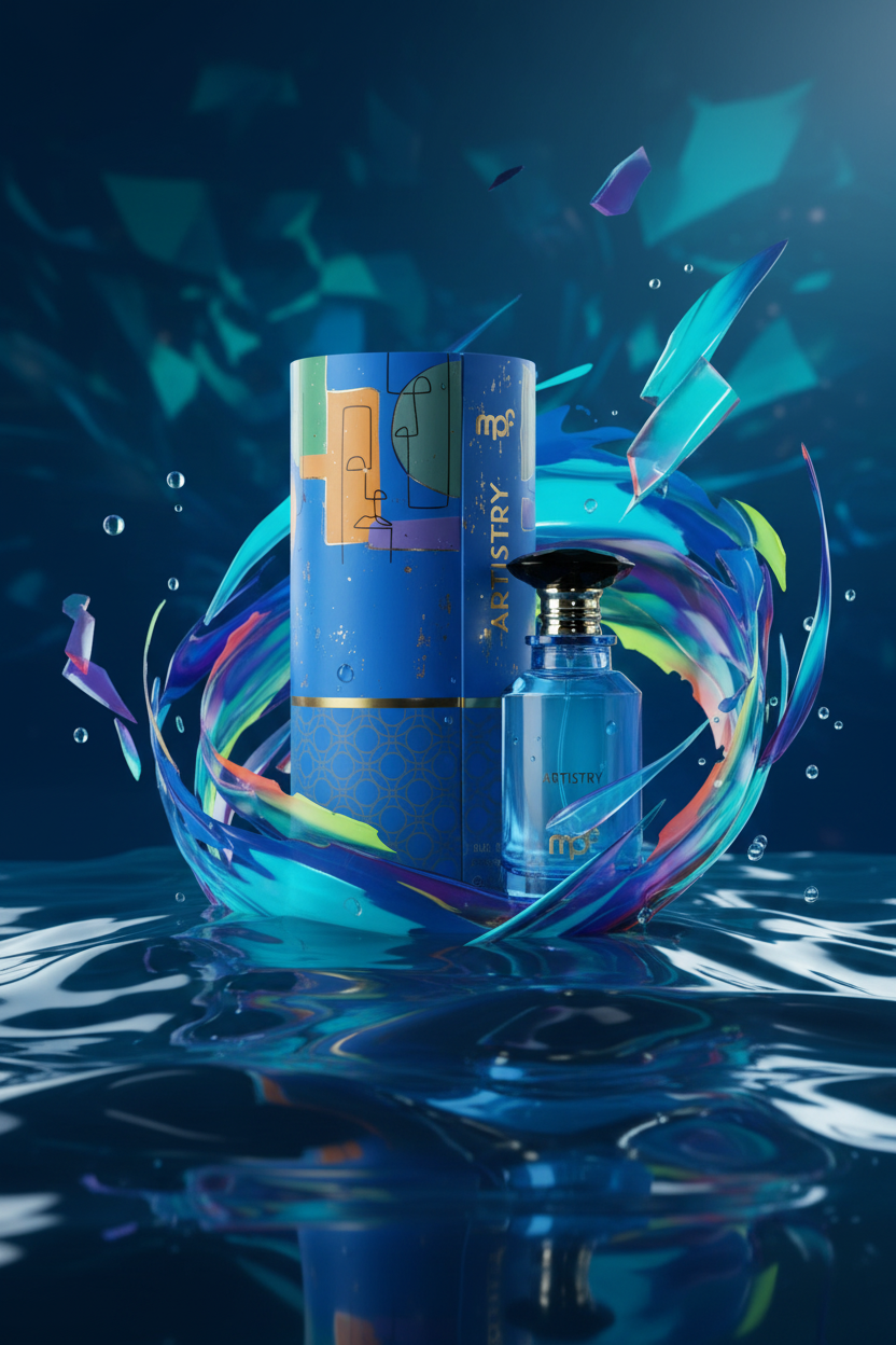 MPF Artistry Eau de Parfum 100ml - Lifestyle editorial azul artística