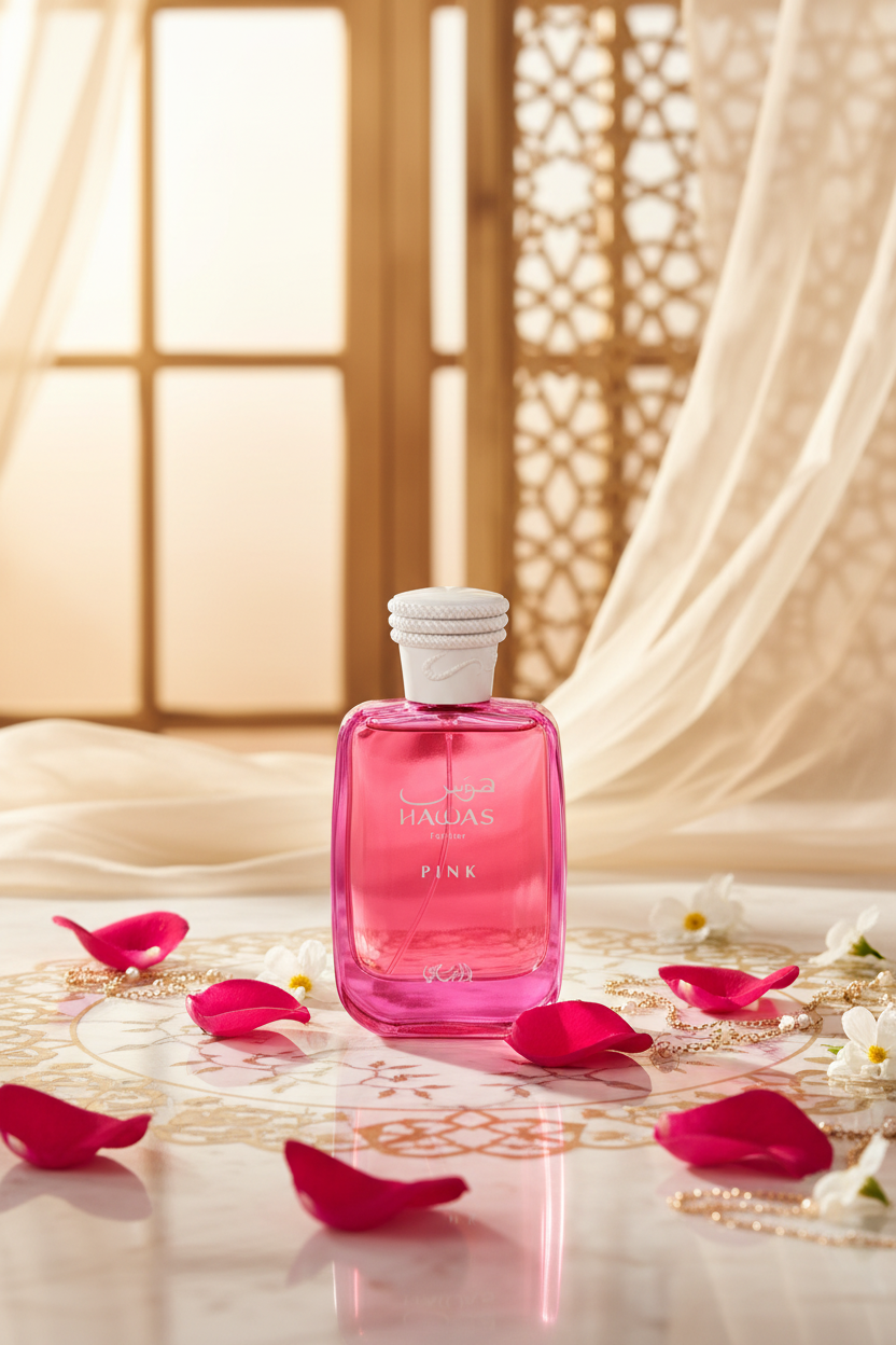 Rasasi Hawas Pink For Her Eau de Parfum 100ml - Lifestyle editorial femenina