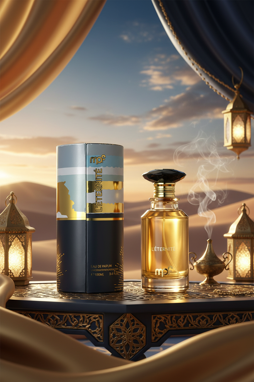 MPF L'Eternité Eau de Parfum 100ml - Lifestyle editorial atemporal dorada